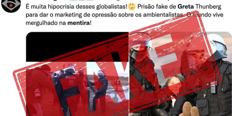 Fake: detenção de Greta Thunberg na Alemanha foi encenada
